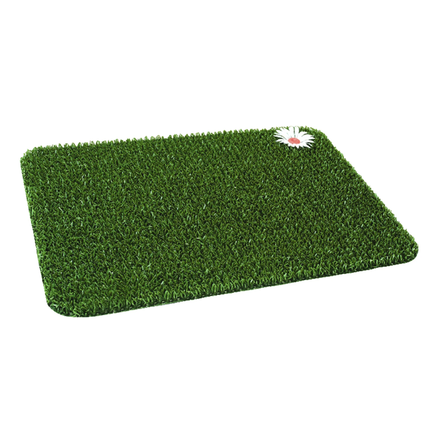 Clean Machine 18 In. W X 24 In. L Green Daisy Astroturf Door Mat