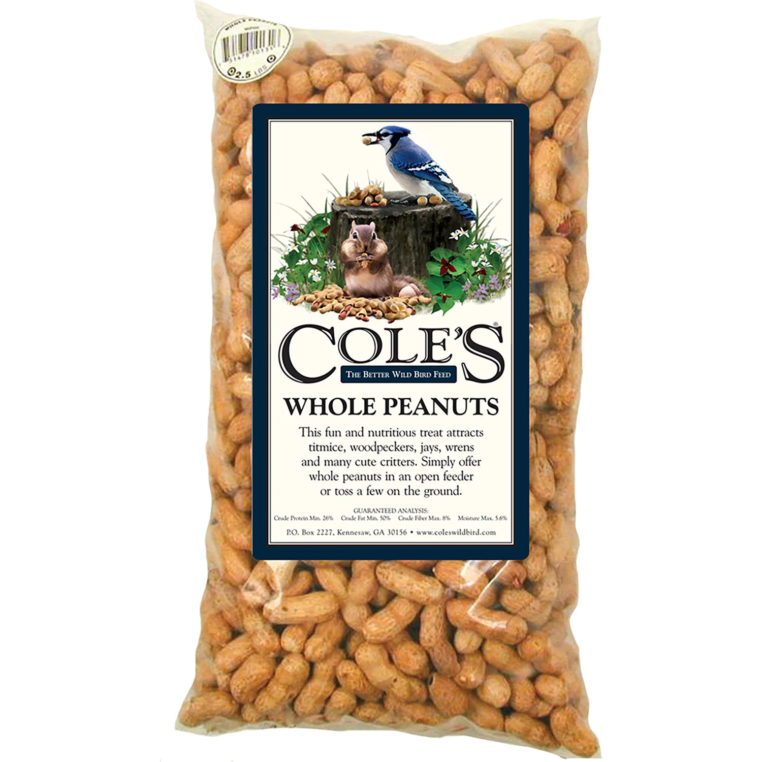 Assorted Species Whole Peanuts Wild Bird Food 2.5 Lb Bag