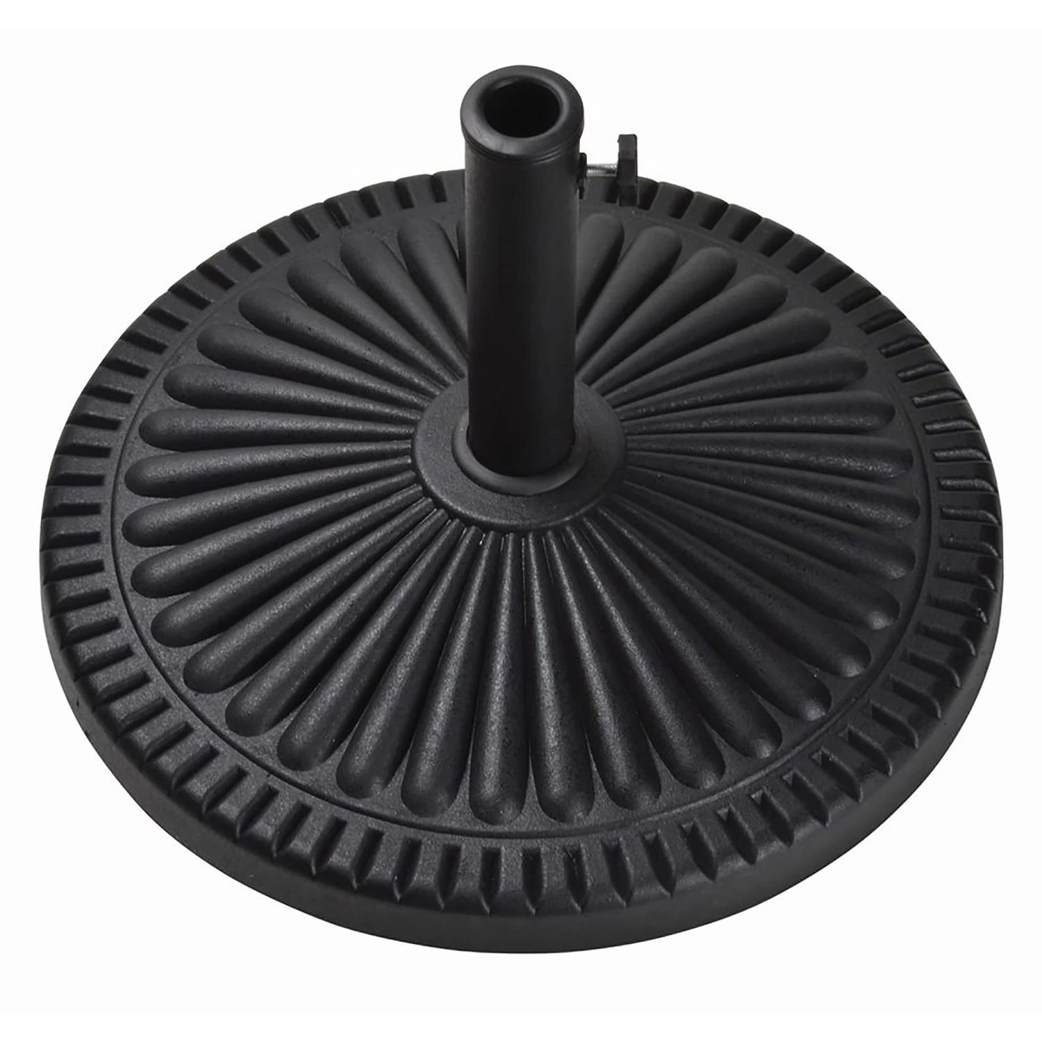 Black Envirostone Umbrella Base 21.5 In. L X 21.5 In. W X 13.18 In. H