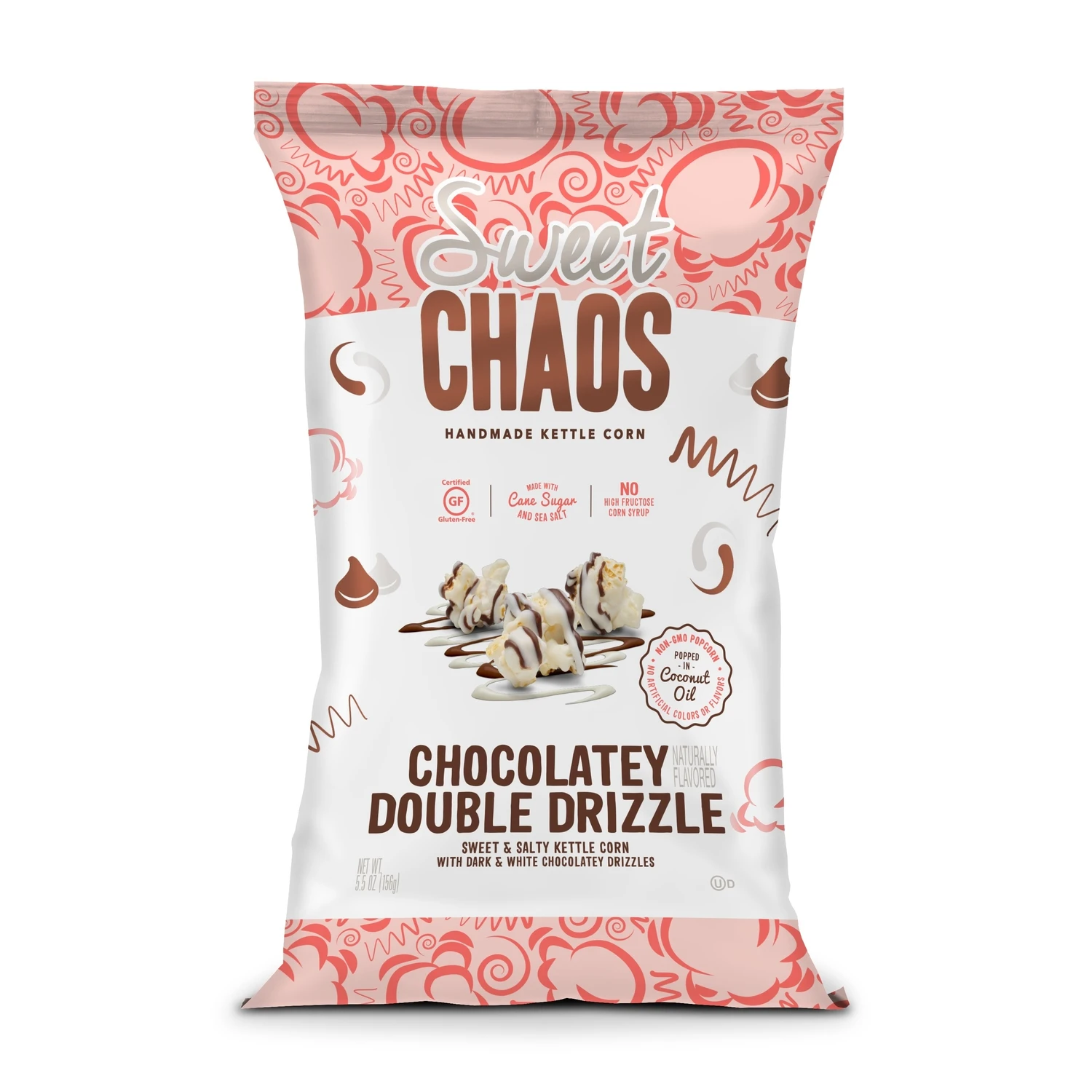 Sweet Chaos Chocolatey Double Drizzle Popcorn 5 oz Bagged