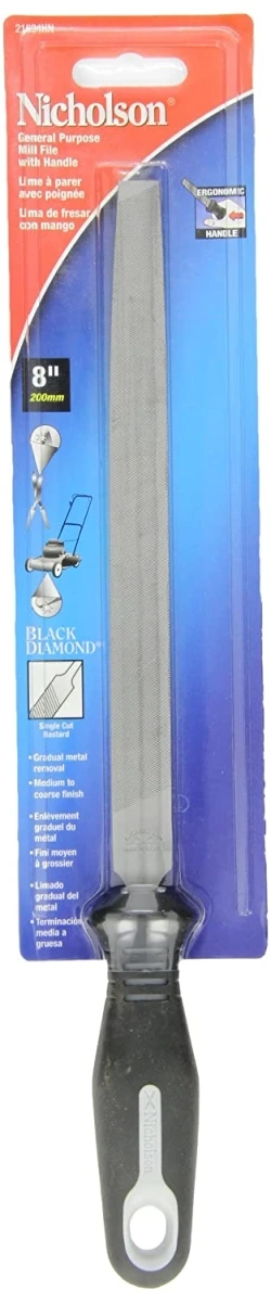 Crescent Nicholson 21694hnn 8 Inch Mill Bastard File With Ergonomic Handle