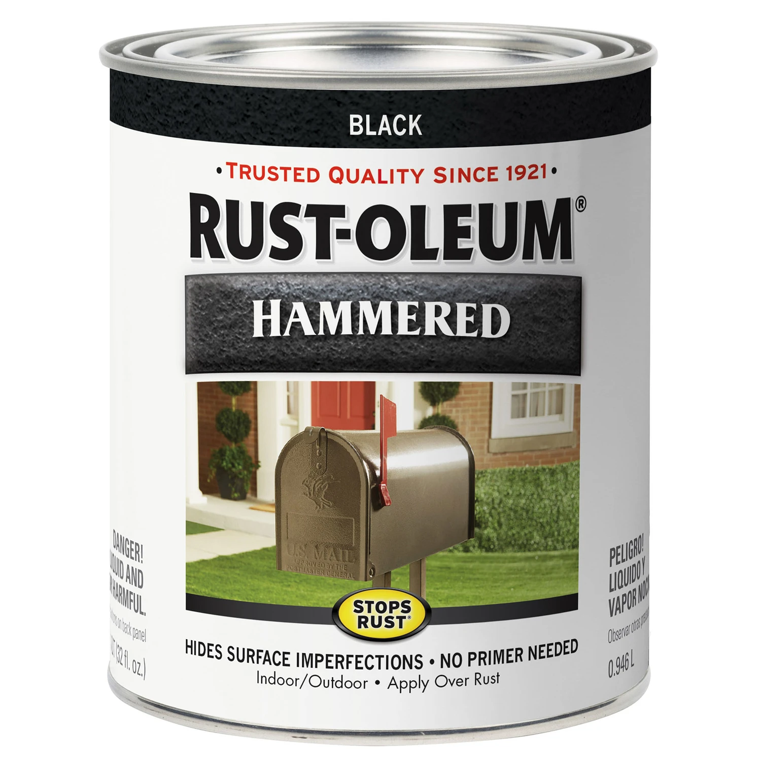 Stops Rust Hammered Black Oil-based Paint 1 Qt, 100 Voc, 2 Count