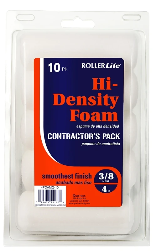 4foamq-10 4-inch Hi-density Foam Mini Rollers Contractor Pack - 10 Count