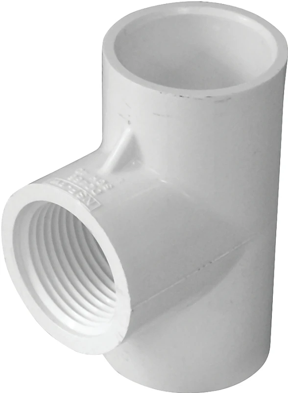3/4-inch Diameter 90-degree Pvc Schedule 40 Tee Fitting