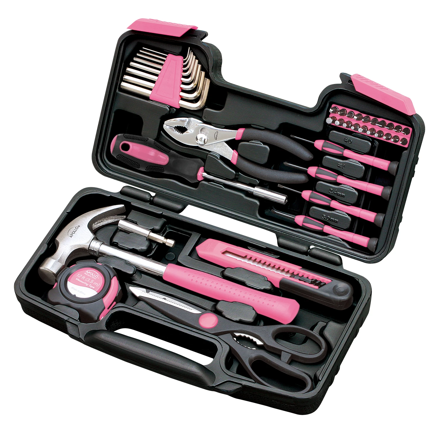 39-piece General Tool Kit With Pink Finish And Durable Case