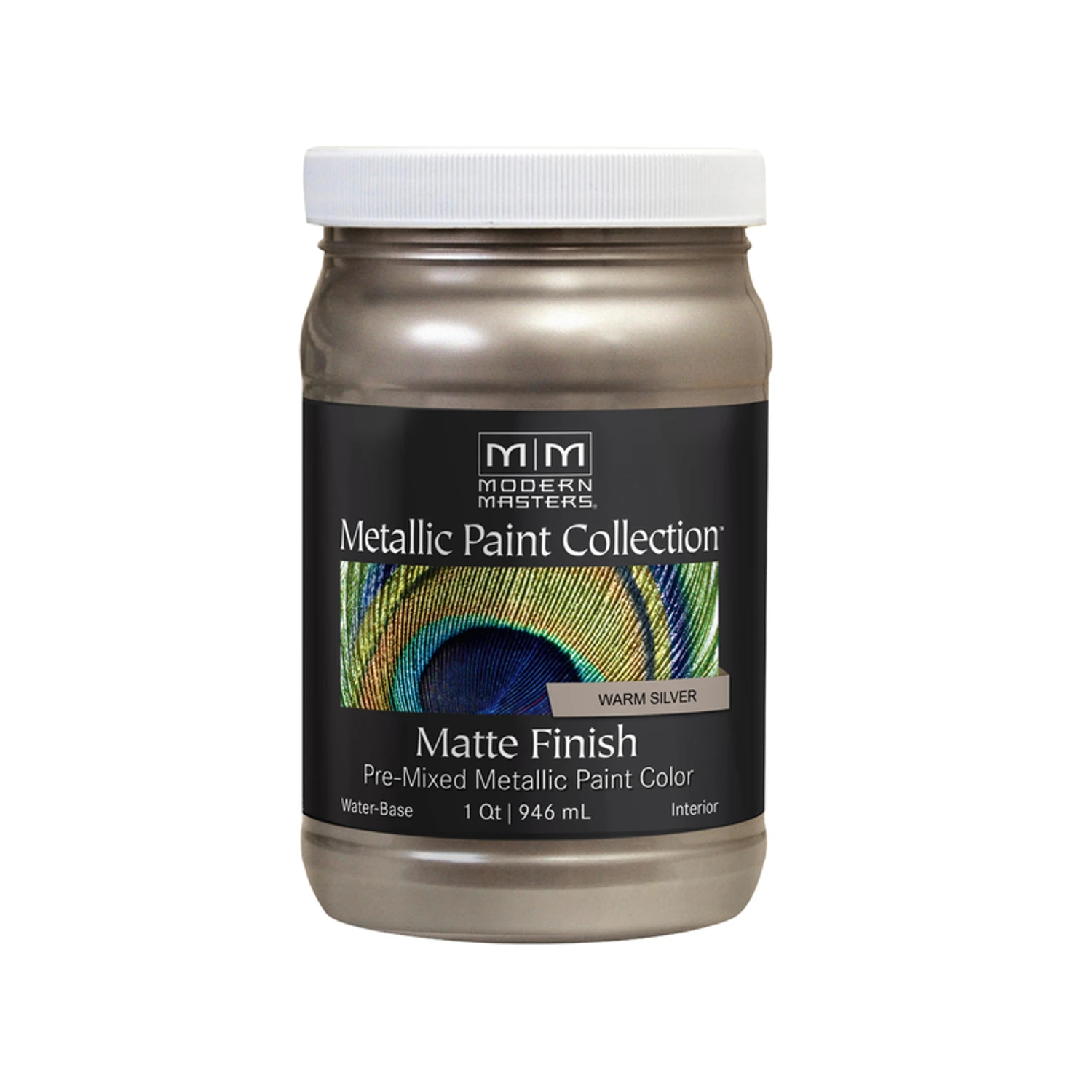 Shimmer Matte Warm Silver Metallic Paint 1 Quart - Mm22132