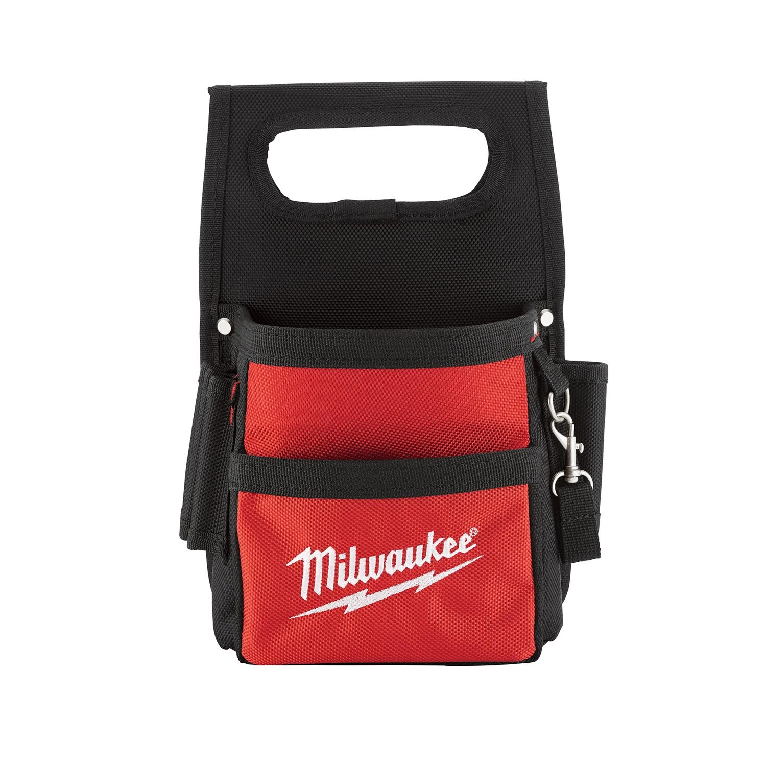 11 In. Compact Electrician's Pouch With 13 Pockets - Black/red