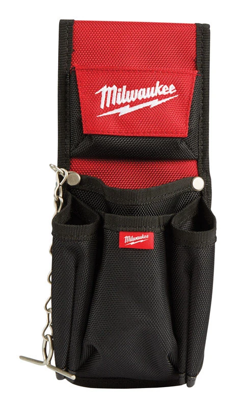 5.9 In. W X 7.5 In. H Ballistic Nylon 7-pocket Compact Utility Pouch Black/red