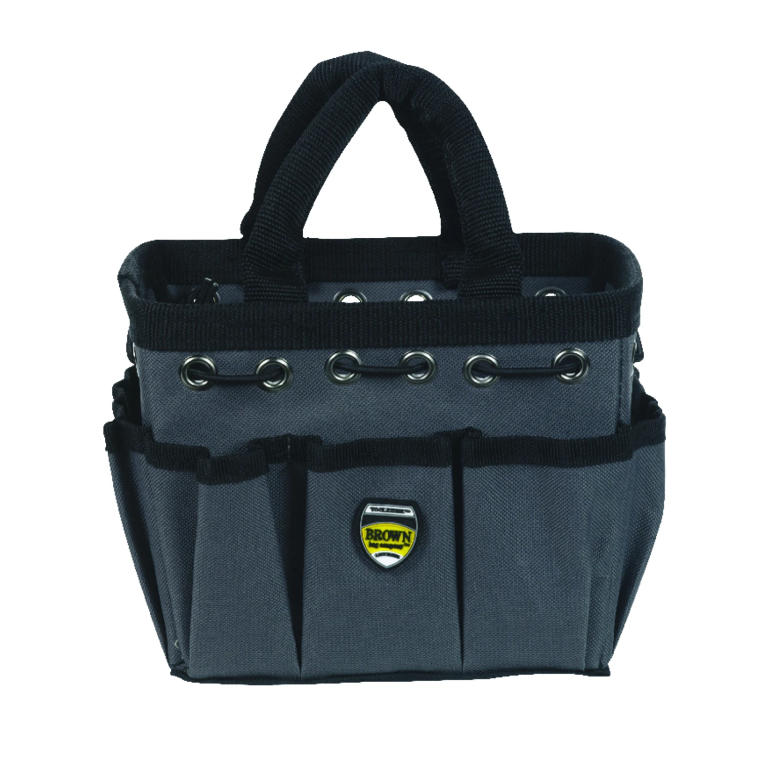 4 In. W X 6 In. H Polyester Tool Bag With 8 Pockets - Black
