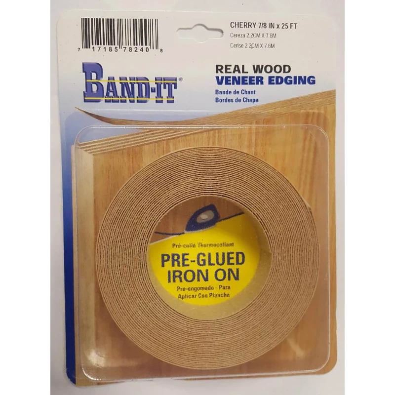 Band It 7/8 In. W X 25 Ft. L X .030 In. Cherry Real Wood Veneer Edging