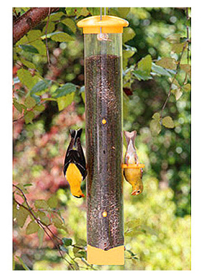 Finch Tube Bird Feeder 1 Lb With 6 Ports - Durable Plastic Design