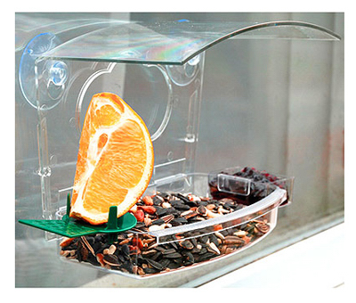 Wild Bird 1 Lb Plastic Window Mount Bird Feeder With 2 Ports