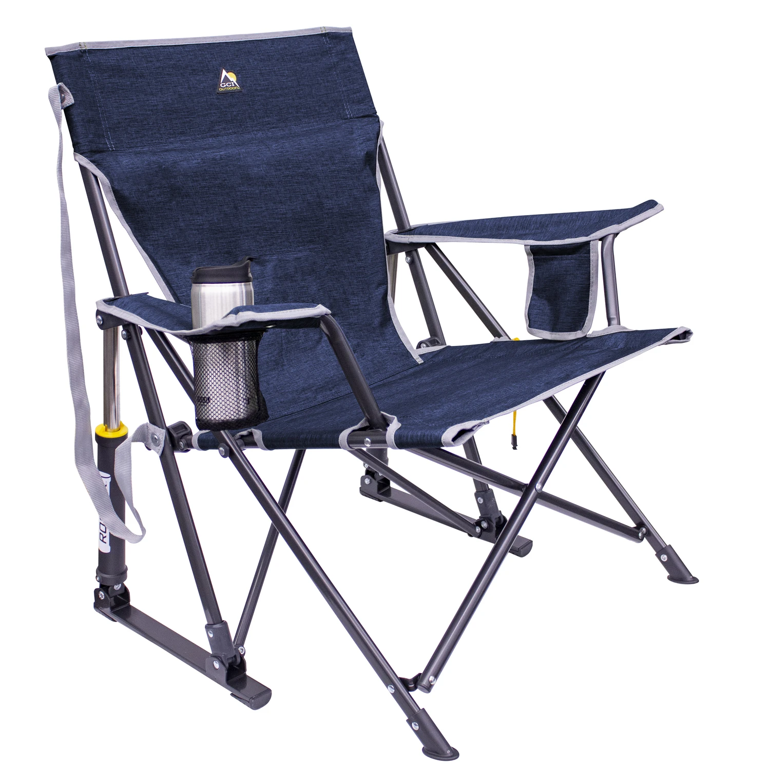Kickback Rocker Chair - Heathered Indigo - Compact Folding Design