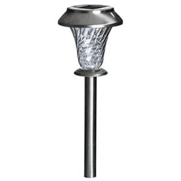 LED Solar Path Light Set, Brushed Stainless Steel, 4-Pk.