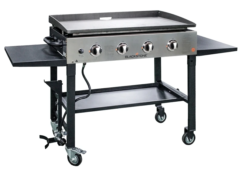 36-Inch Griddle Cooking Station with Four Burners and 60,000 BTUs