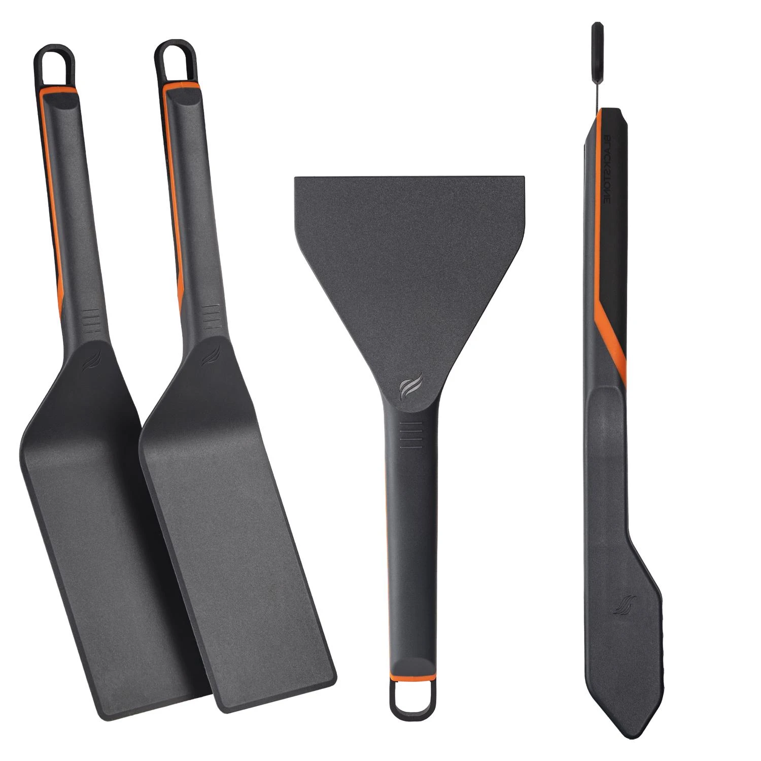 Nylon Black Griddle Tool Set 4 Piece - Heat Resistant & Dishwasher Safe