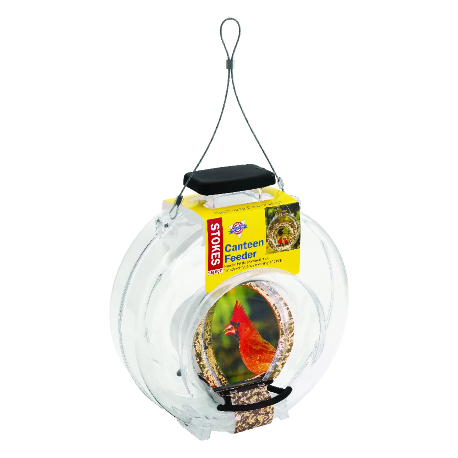 Clear Plastic Canteen Bird Feeder, 4.7 Lb. Capacity, 2 Ports