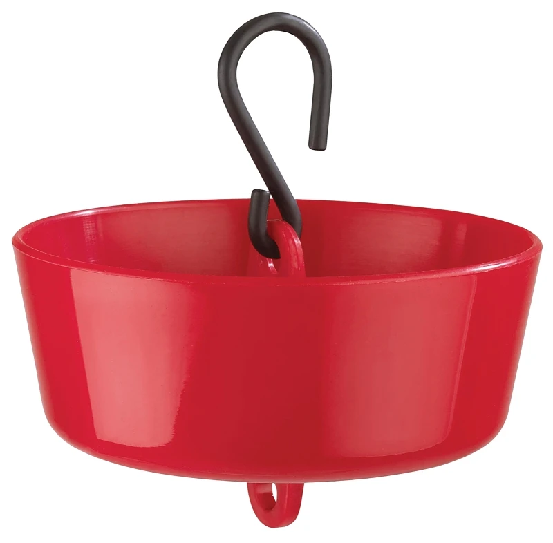 Red Plastic Hummingbird Feeder Ant Guard Moat With S-hook