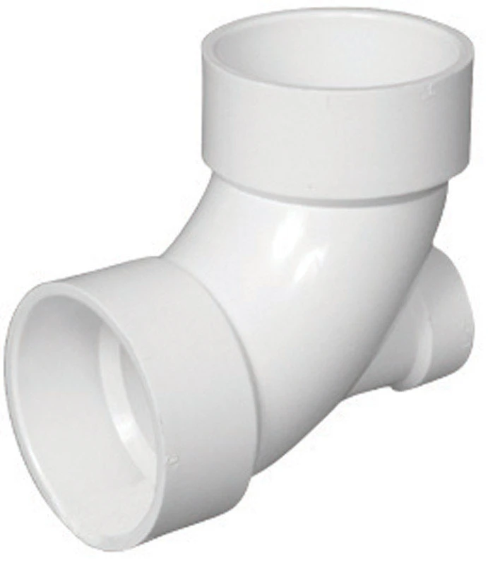 3 In. X 3 In. X 1-1/2 In. Schedule 40 90 Degree Lowheel Inlet Dwv Pvc Elbow