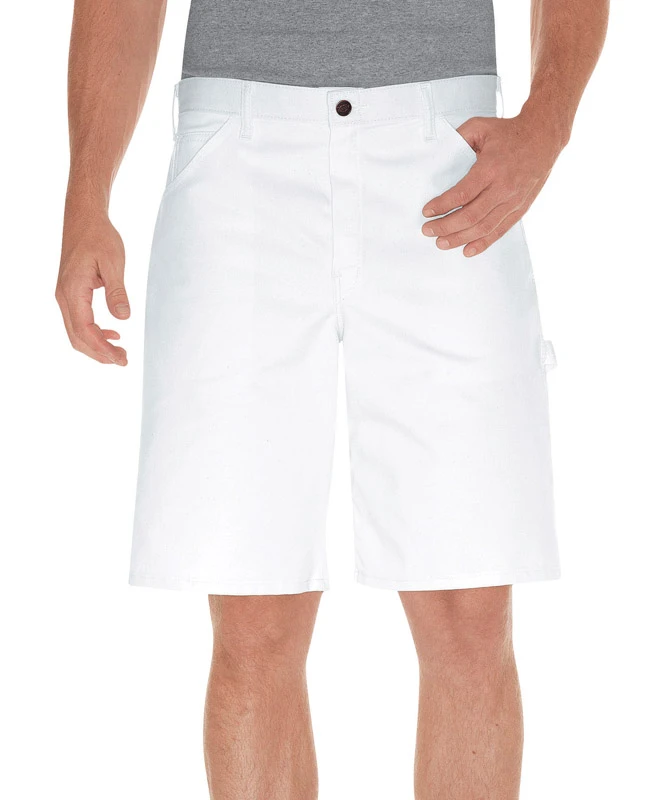 Men's Painter's Shorts, White Drill Fabric, 40 X 11-inch Inseam