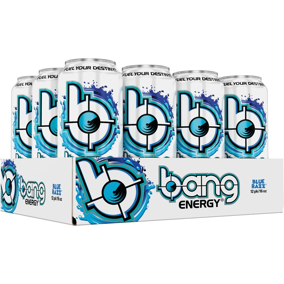 Blue Razz Energy Drink, 16 Oz. Can With 300 Mg Caffeine And Aminos