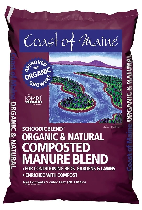 Schoodic Blend 40 Lb. Organic Composted Cow Manure, 1 Cu. Ft.