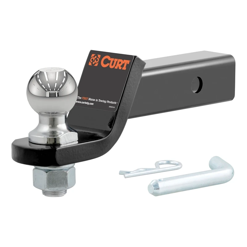 Trailer Hitch Mount with 2 Inch Ball and Pin, Fits 2 Inch Receiver, 7,500 Pounds Capacity, 2 Inch Drop