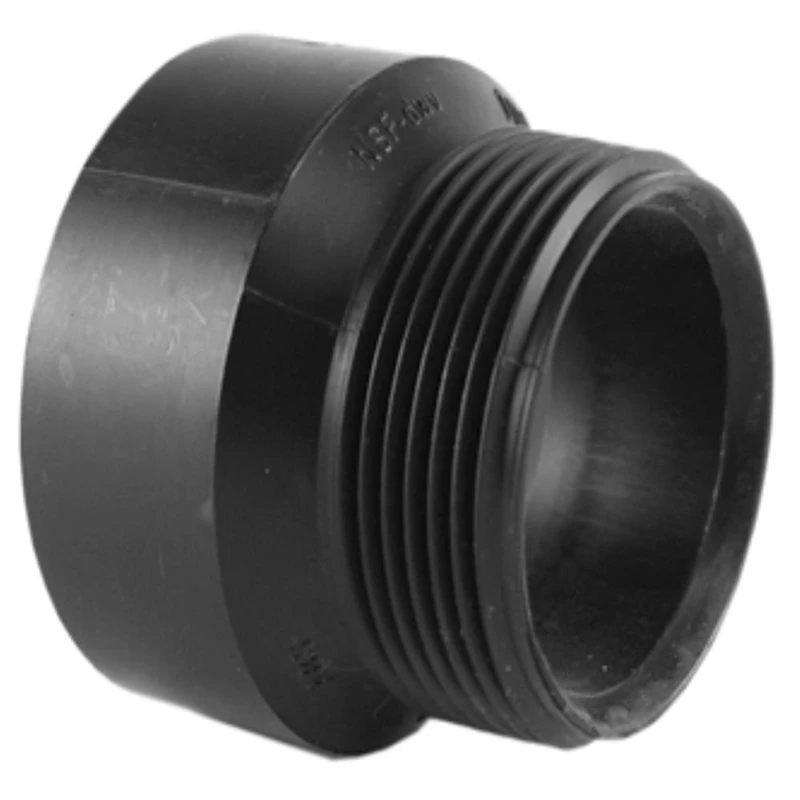 1-1/2 In. X 1-1/2 In. Hub X Tubular Black Abs Waste Adapter