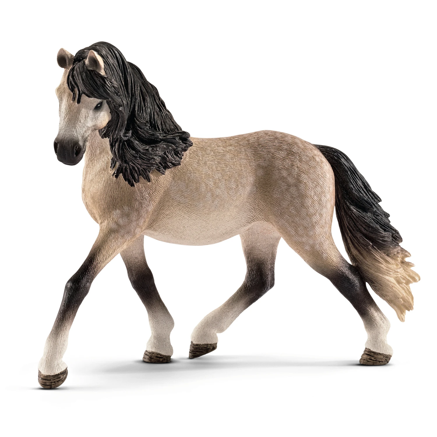 Horse Club Andalusian Mare Toy - Realistic Black/tan Plastic Model