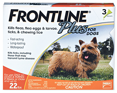 Plus Flea & Tick Drops For Small Dogs 3-pack, 9.8% Fipronil, 8.8% (s)-methoprene, 0.02 Oz Each