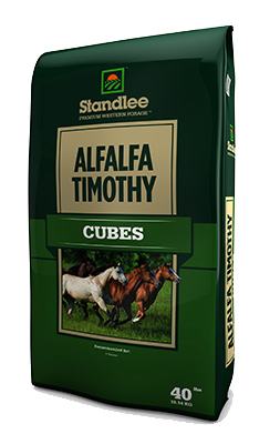 Premium Alfalfa and Timothy Hay Cubes, 40 Pounds Bag