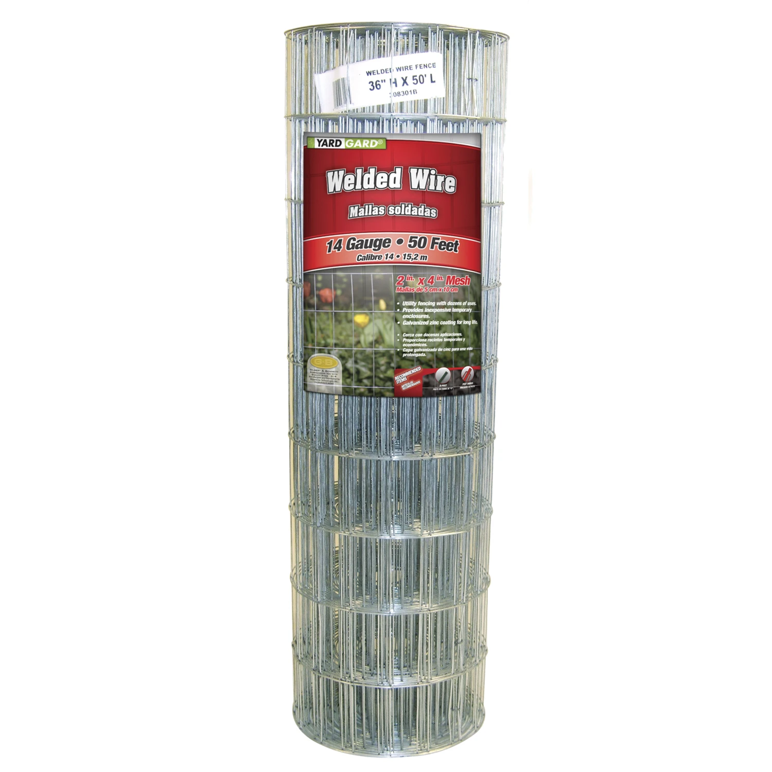 36 In. X 50 Ft. Galvanized Welded Wire Fence With Green Vinyl Coating