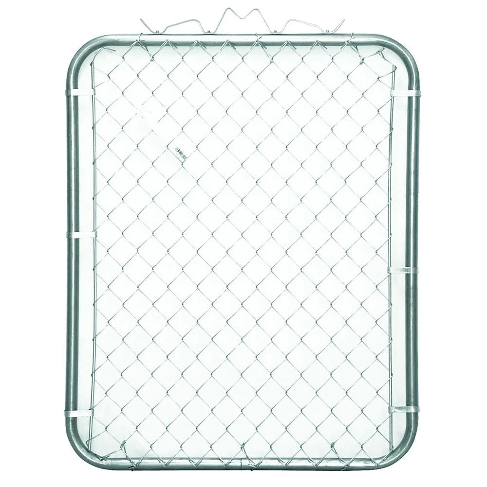 Bent Frame Chain Link Walk Gate, 42 X 48 Inches, Galvanized Steel