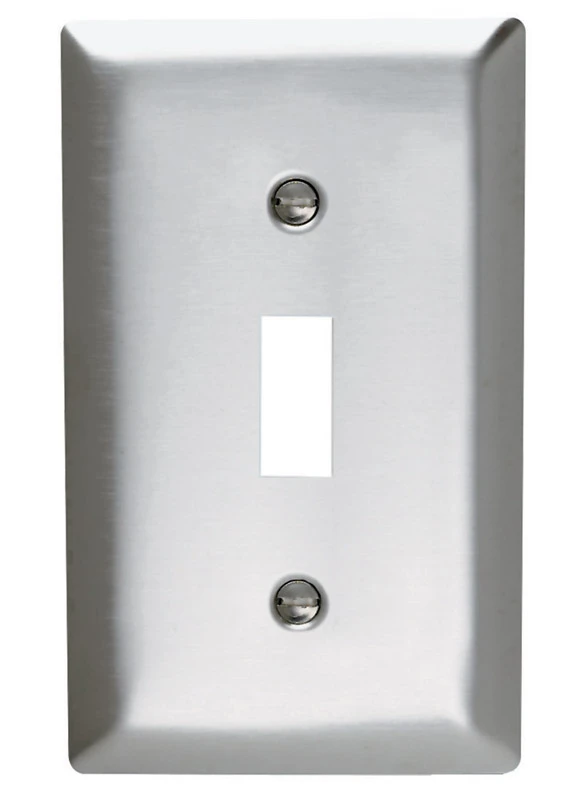 Pass & Seymour Wall Plate, 1-Gang, Single Toggle, Stainless Steel