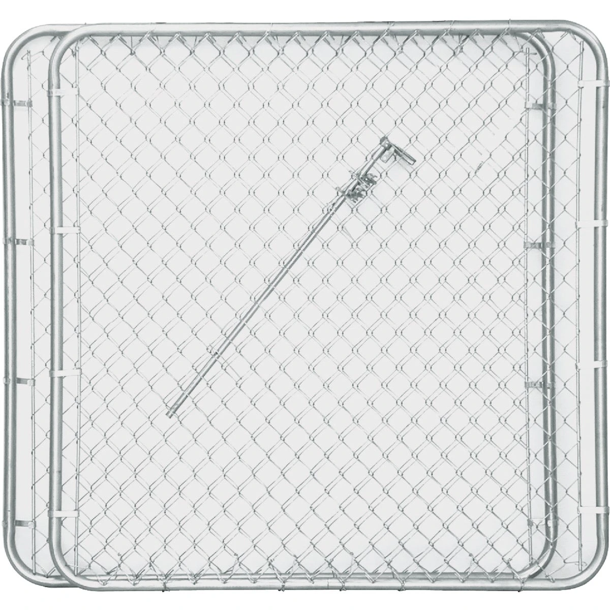 114 In. W X 58 In. H Double Drive Chain Link Gate