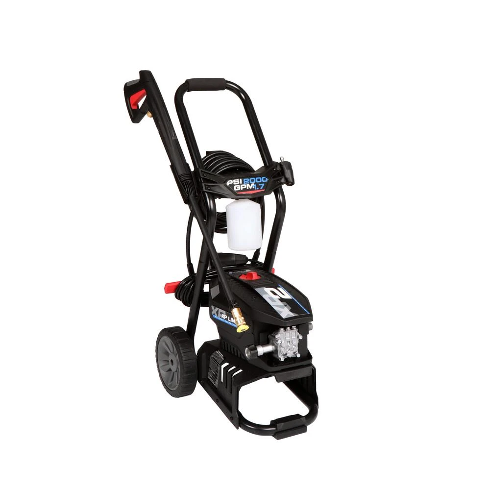 2000 Pounds Per Square Inch Electric Pressure Washer with 1.7 Gallons Per Minute Flow Rate