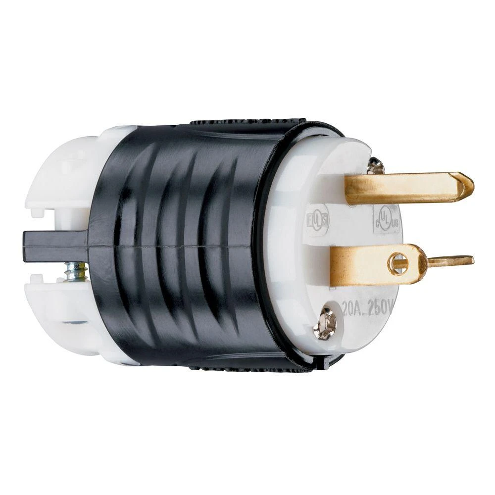 Pass & Seymour Nema 6-20p Straight Blade Plug, 20-amp, 250-volt, 2-pole, 3-wire Grounding