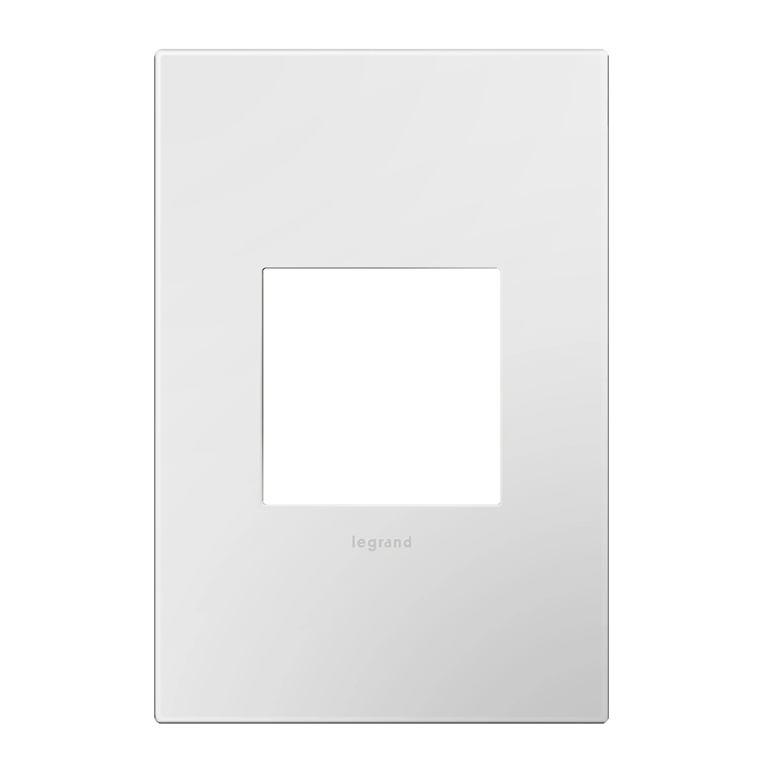 Pass & Seymour Wall Plate, Screwless, 1-Gang, Gloss White