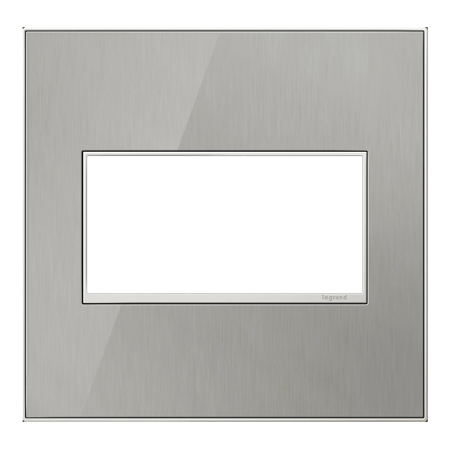Adorne Metallic 2-gang Die-cast Metal Toggle Screwless Wall Plate