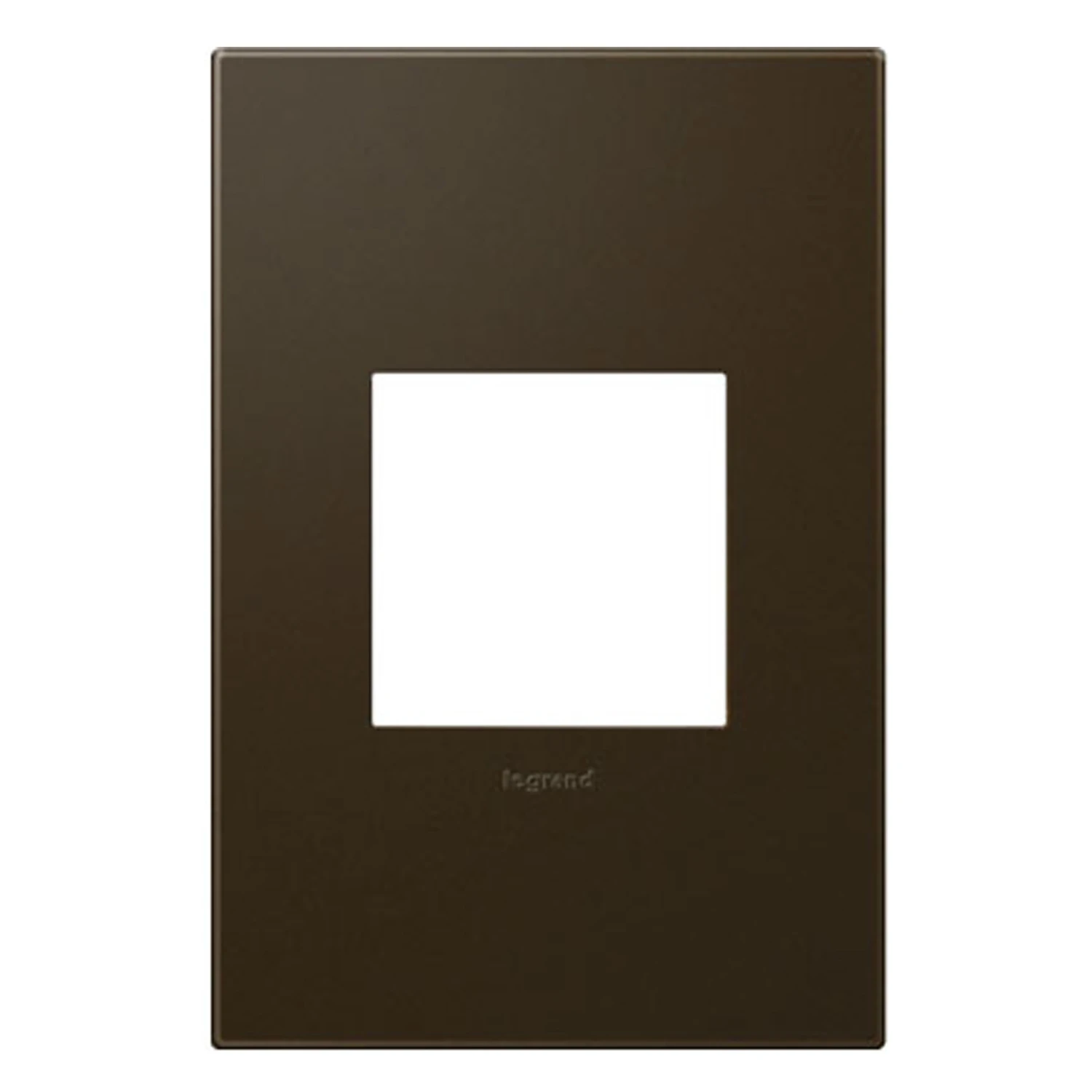 Pass & Seymour Wall Plate, Screwless, 1-Gang, Bronze