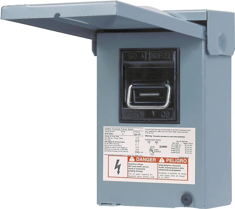 60 Amps Non-fusible Double Pole 2 Ac Disconnect Wn2060u