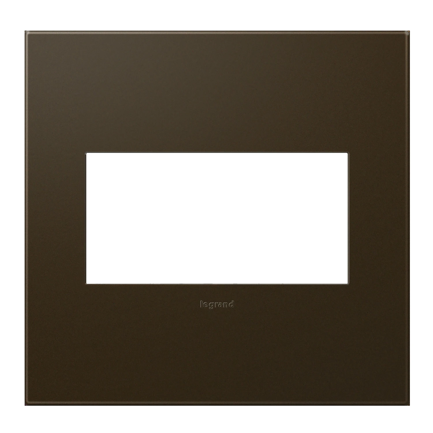 Pass & Seymour Wall Plate, Screwless, 2-Gang, Bronze
