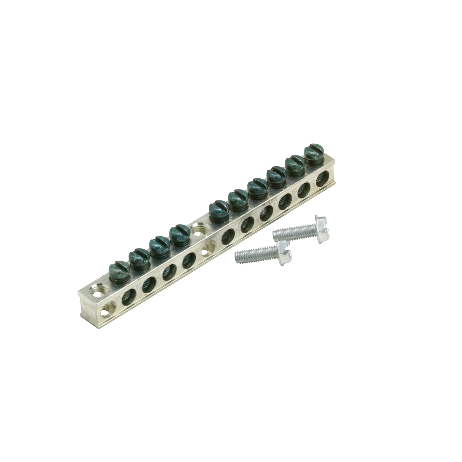 10 Space Ground Bar Kit for Electrical Panels with Mounting Hardware