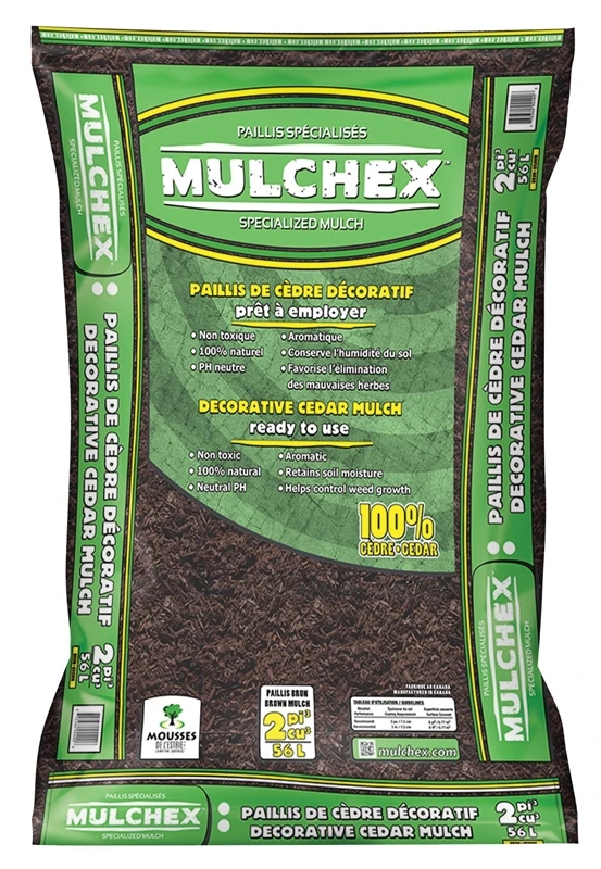 Canadian Pure Cedar Mulch Brown 2 Cubic Feet Natural Wood Landscaping Material