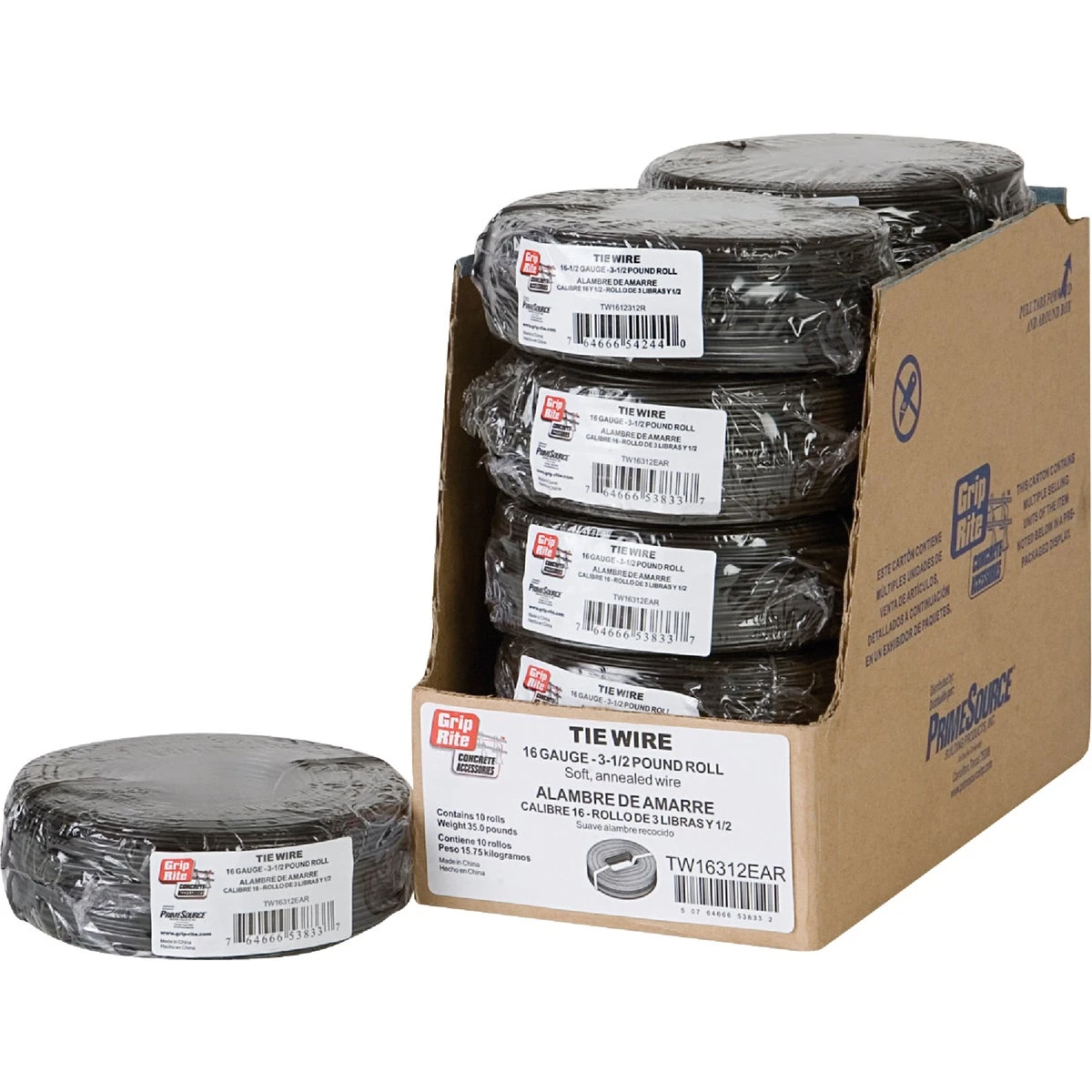 16 Gauge 3.5 Lb. Black Wire Rebar Tie Wire For Construction