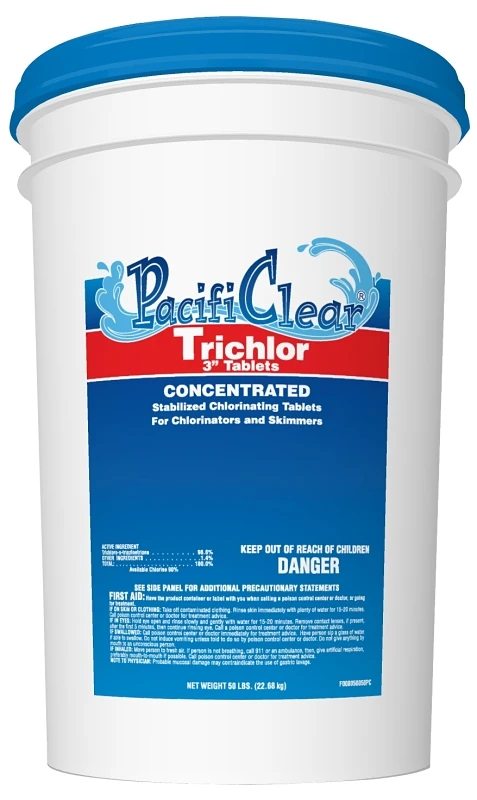 3 In. Trichlor Chlorine Tablet 50 Lb. Pail For Pool Care