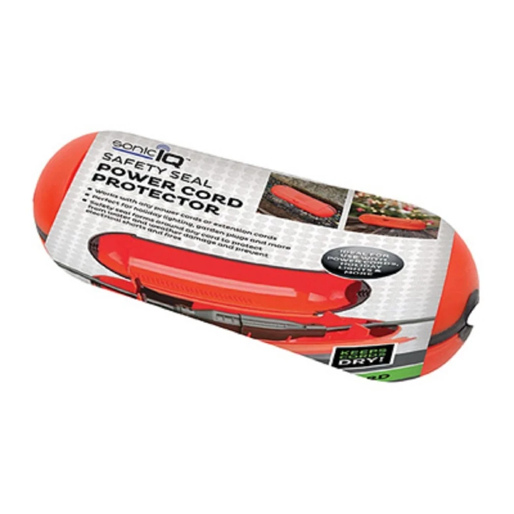 Outdoor Wire Protector with Safety Seal Cord Lock, Waterproof Orange Casing