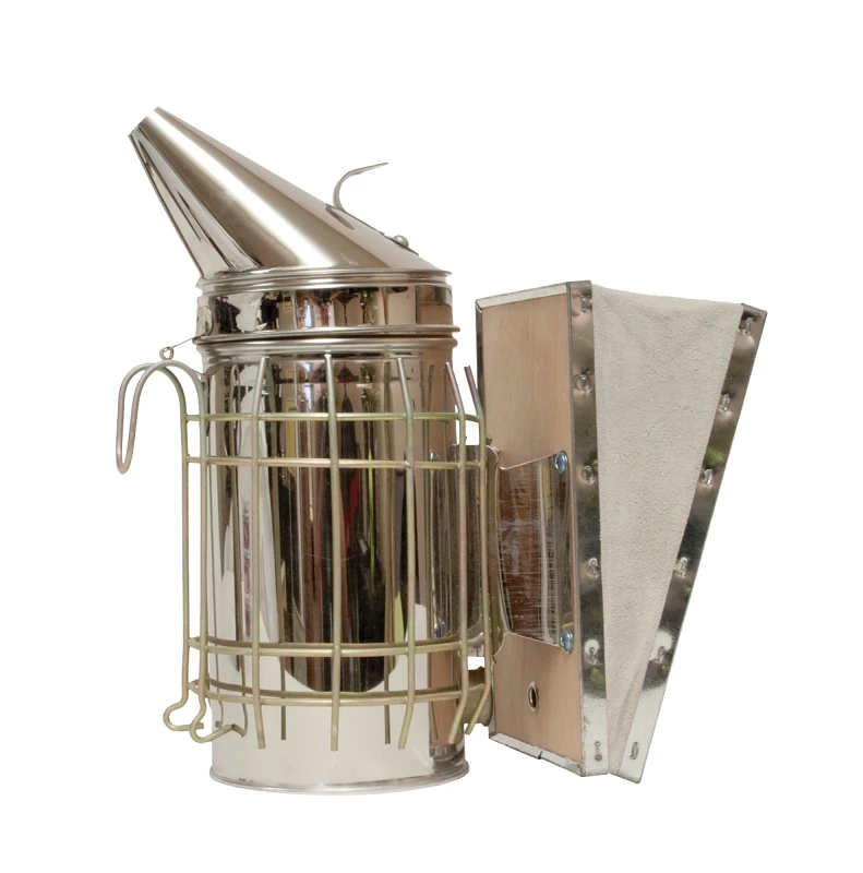 Stainless Steel Beekeeping Smoker With Leather Bellows And Heat Shield