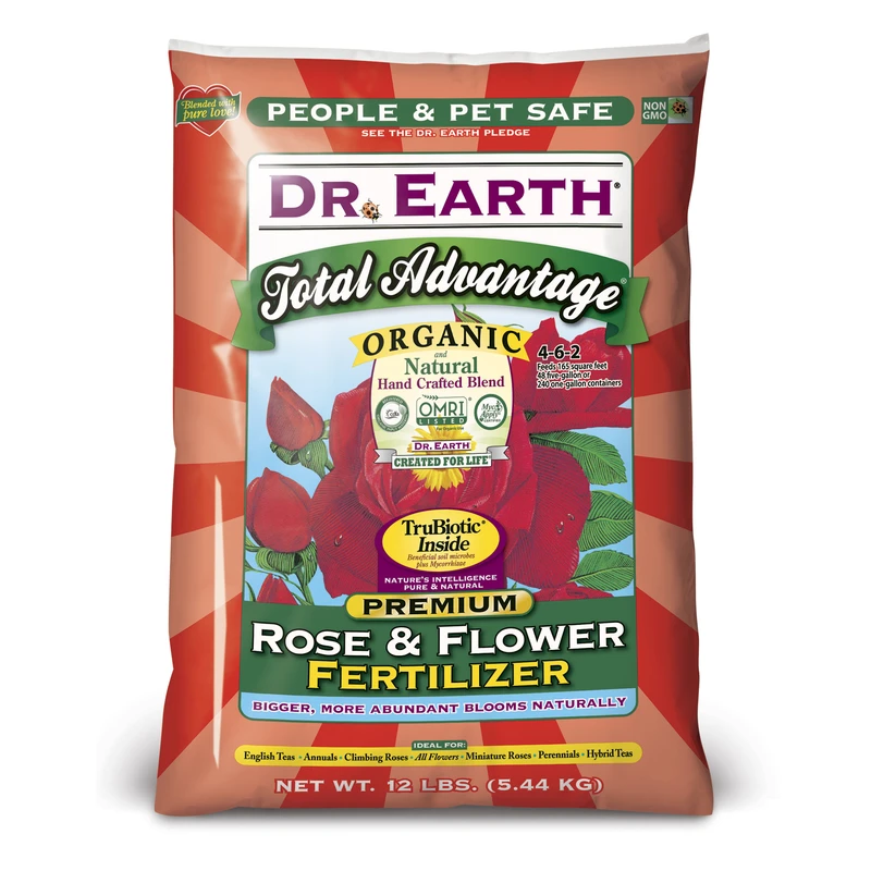 Total Advantage Rose and Flower Organic Fertilizer 4-6-2, 12 Pound Bag