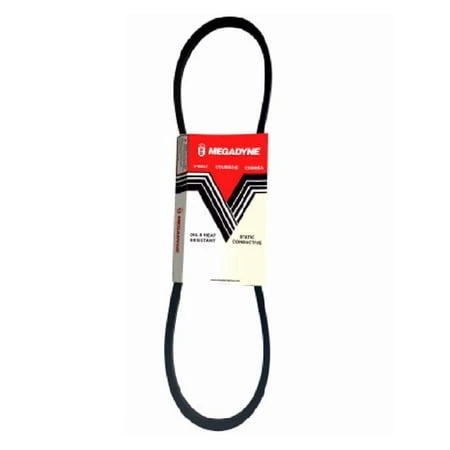 Industrial Black Rubber V-Belt, 1/2 Inch Width by 19 Inch Length